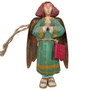 1996 Hallmark Keepsake Caroling Angel Ornament Vintage Holiday Decor
